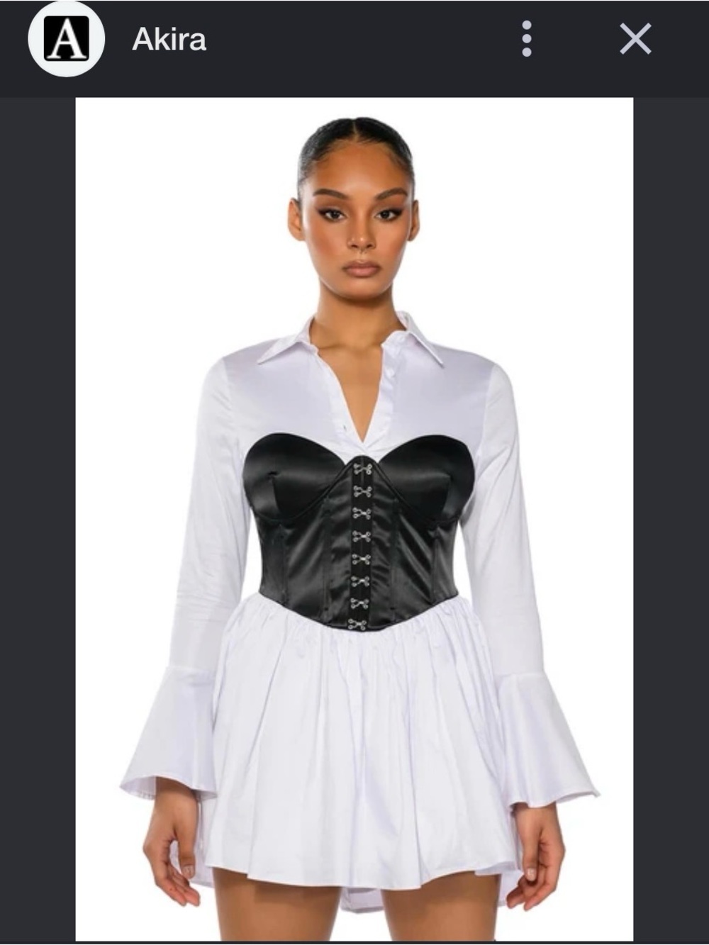 AKIRA Back to Business Corset Mini Dress